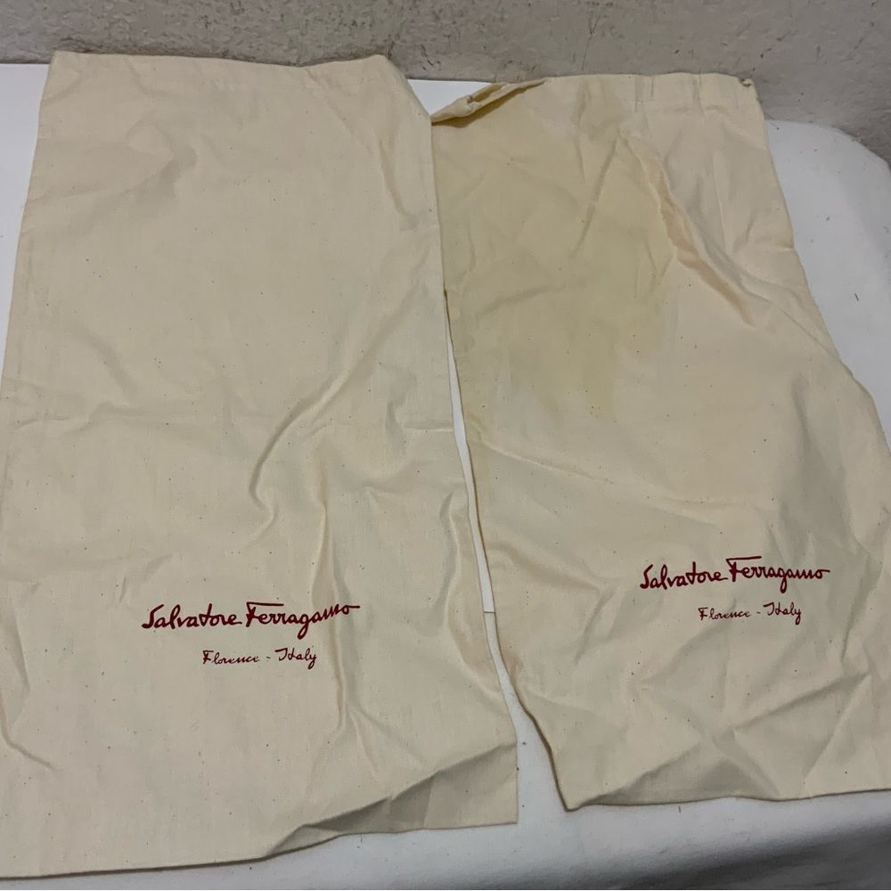 SALVATORE FERRAGAMO Drawstring Dust Bag Shoes Storage Cover 8" x 16"